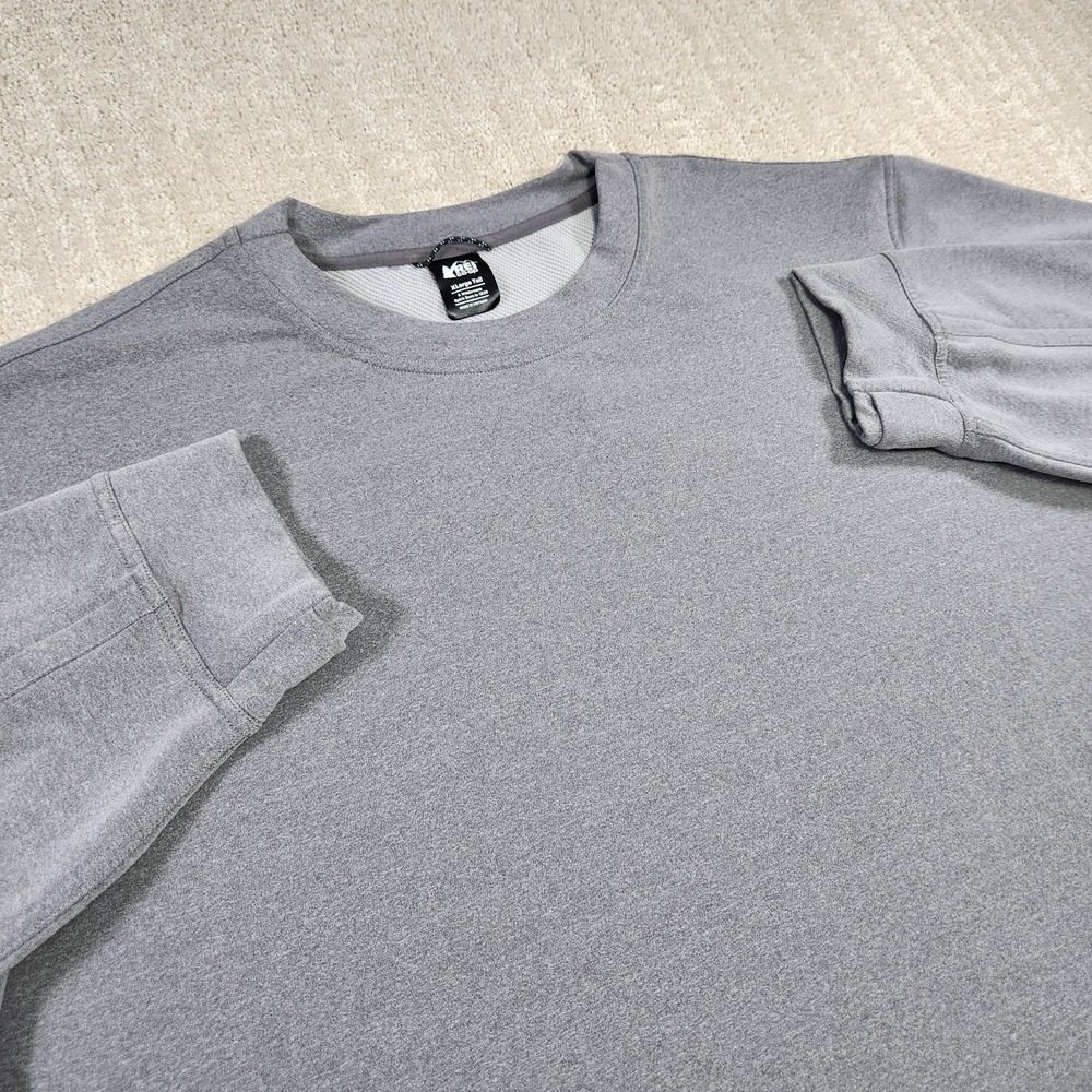 REI Co Op Sweatsshirt‎ Men XLT Active Pursuits Pullover Midweight Crew Gray Hike